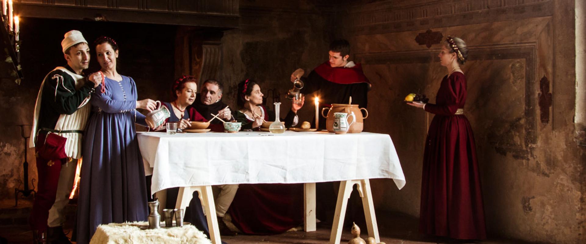 Medieval dinner in historical house